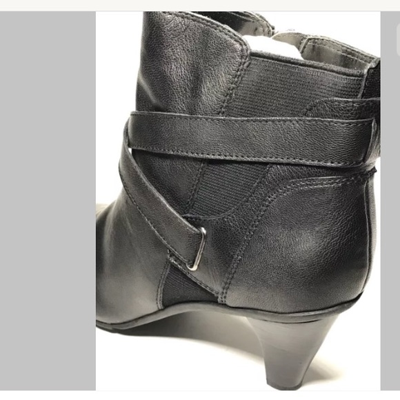 KENNETH COLE BLACK Leather Ankle Boots Women's 9.5 - Picture 3 of 8